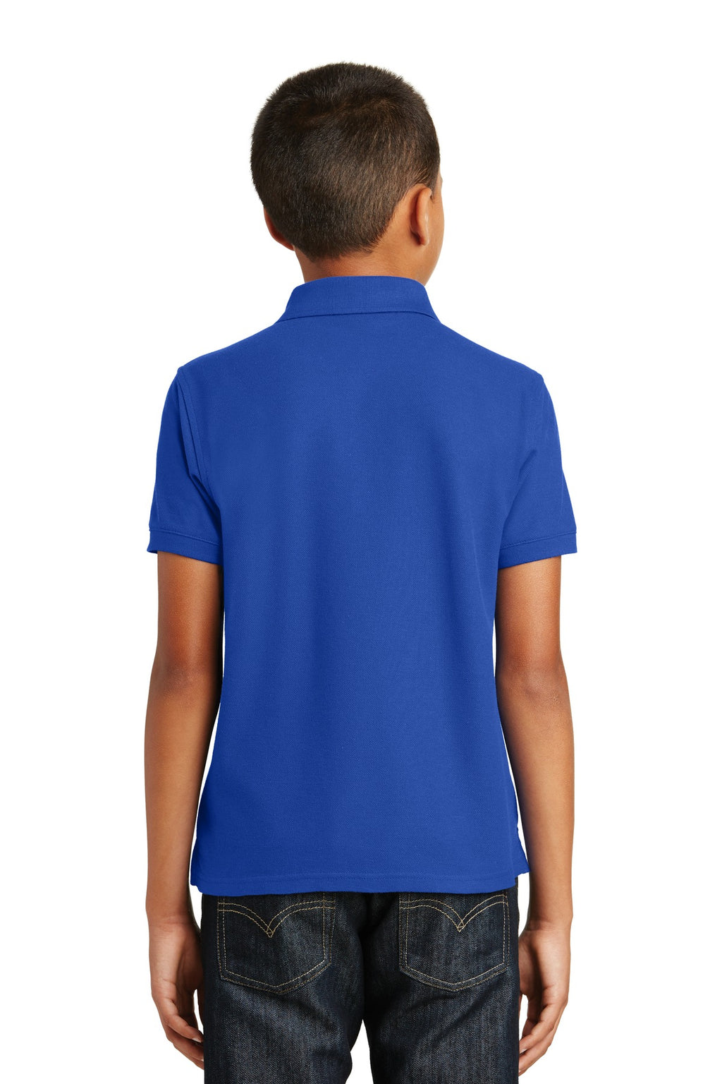 Port Authority Youth Core Classic Pique Polo. Y100 - True Royal - back