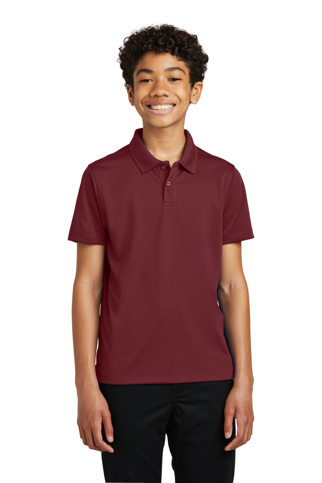 Port Authority Youth Dry Zone UV Micro-Mesh Polo Y110 - Burgundy - front