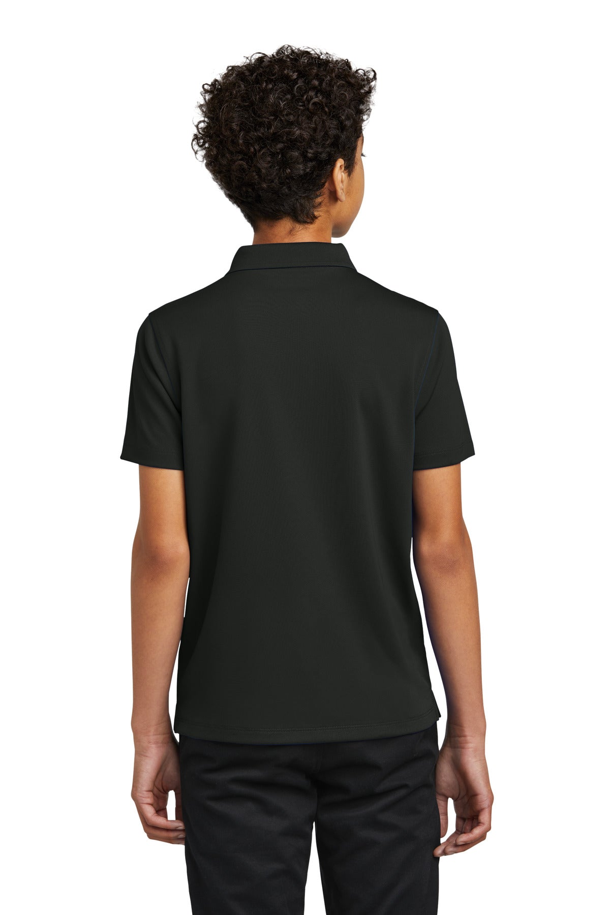 Port Authority Youth Dry Zone UV Micro-Mesh Polo Y110 - Deep Black - back