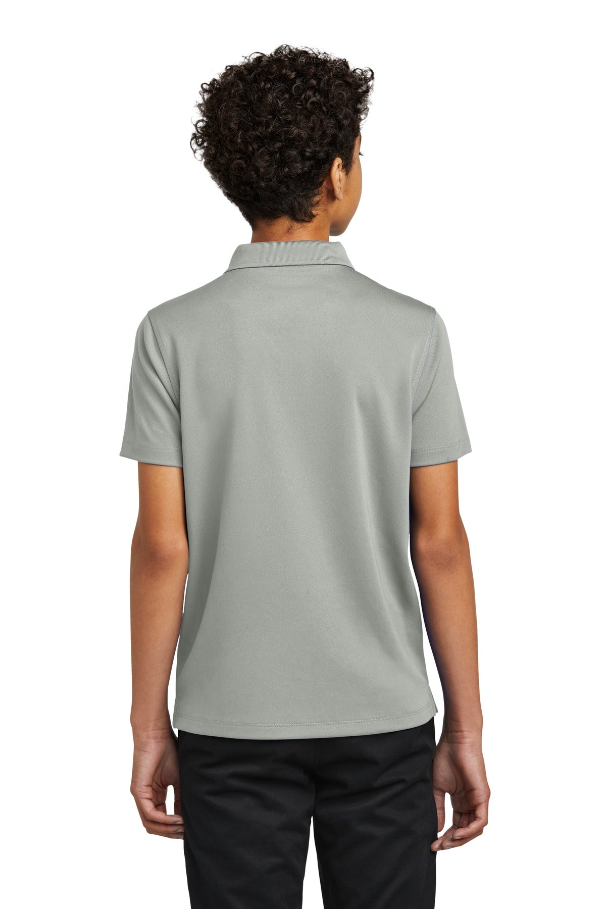 Port Authority Youth Dry Zone UV Micro-Mesh Polo Y110 - Gusty Grey - back