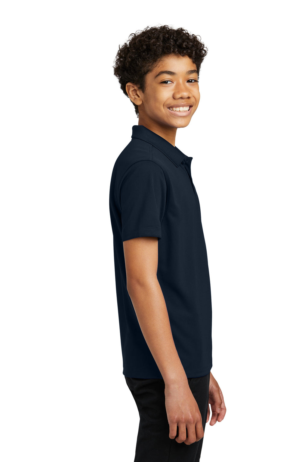 Port Authority Youth Dry Zone UV Micro-Mesh Polo Y110 - River Blue Navy - side