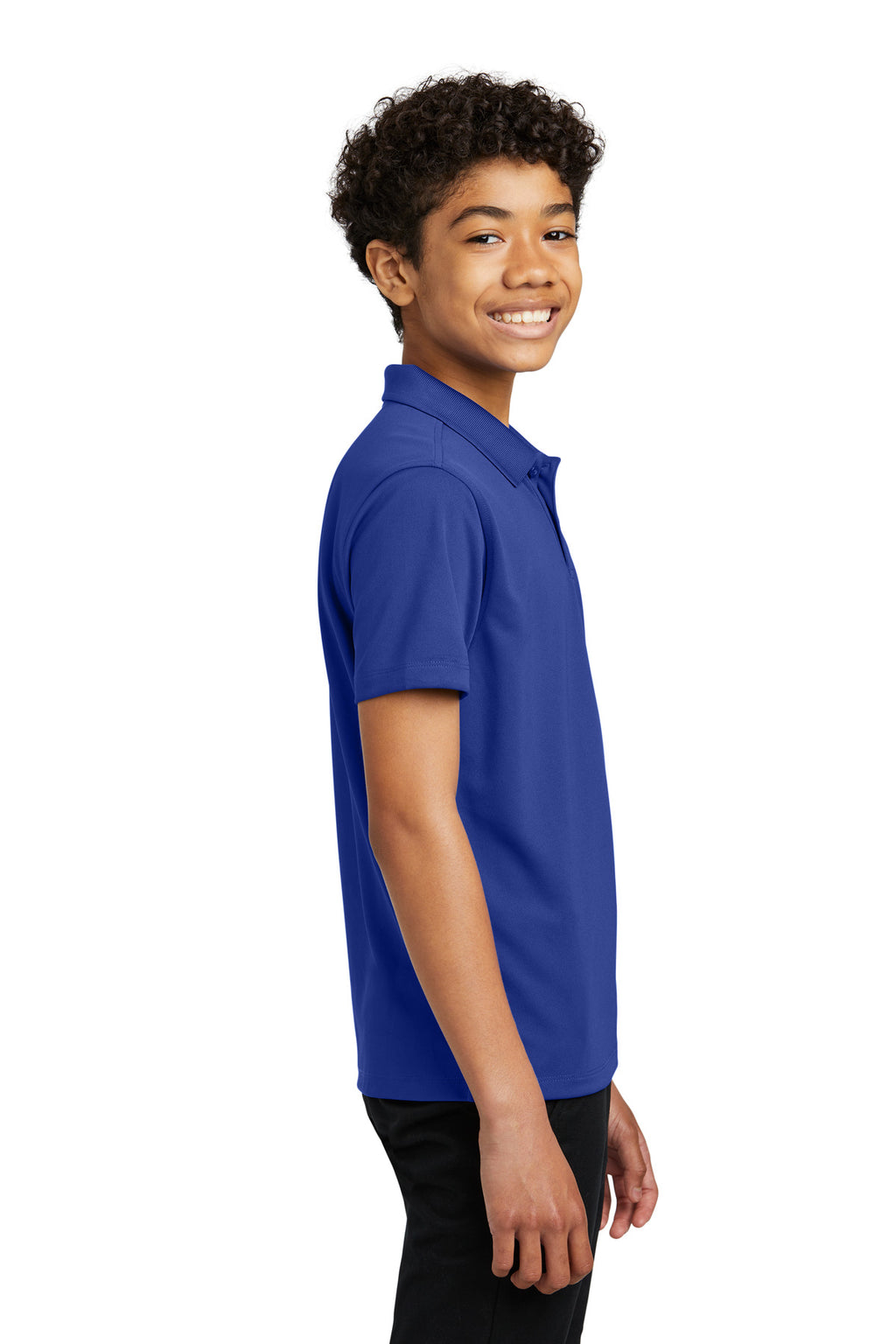 Port Authority Youth Dry Zone UV Micro-Mesh Polo Y110 - True Royal - side