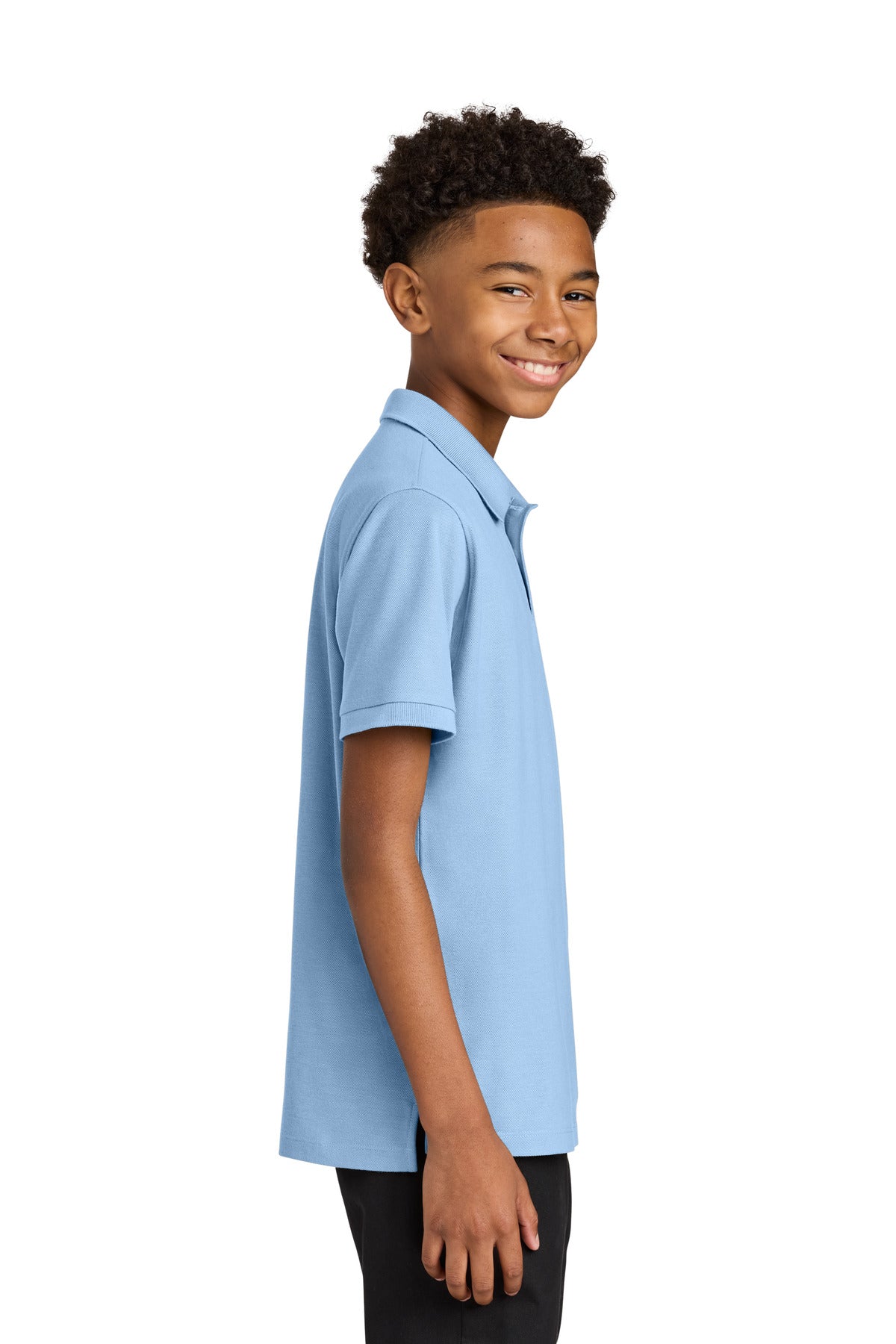 Port Authority Youth Wearever Signature Pique Polo Y200 - Cloud Blue - side