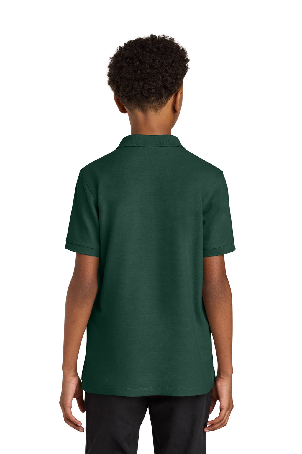 Port Authority Youth Wearever Signature Pique Polo Y200 - Dark Green - back