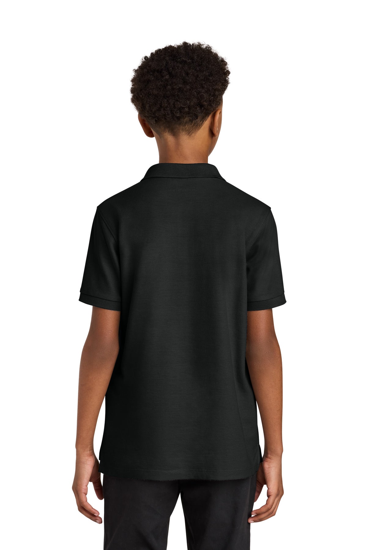 Port Authority Youth Wearever Signature Pique Polo Y200 - Deep Black - back