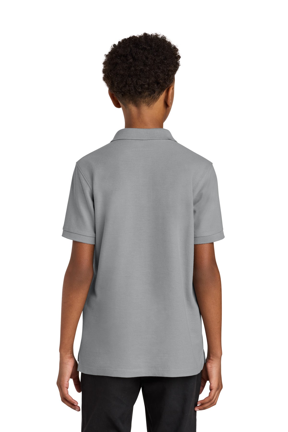 Port Authority Youth Wearever Signature Pique Polo Y200 - Gusty Grey - back