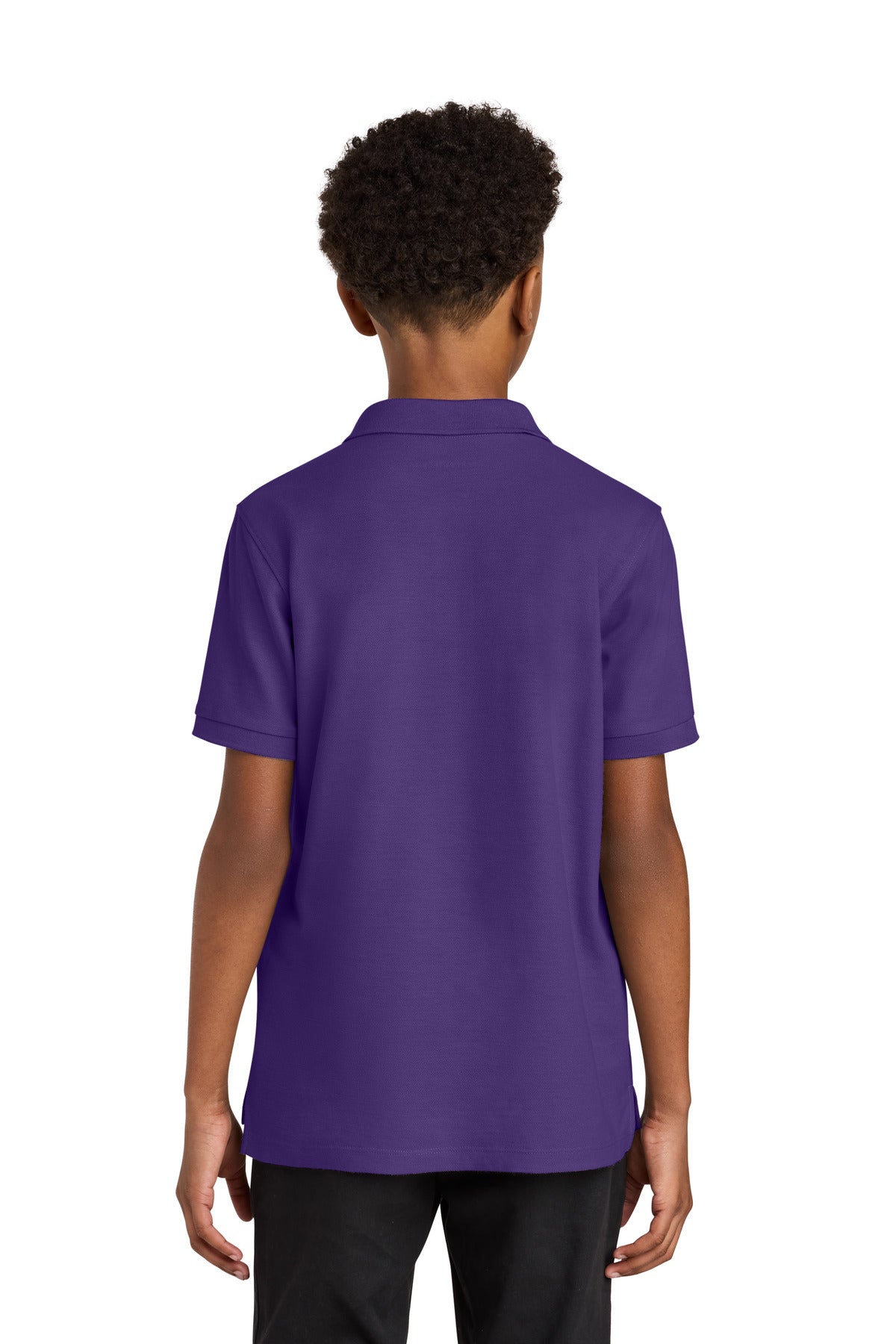 Port Authority Youth Wearever Signature Pique Polo Y200 - Prism Purple - back