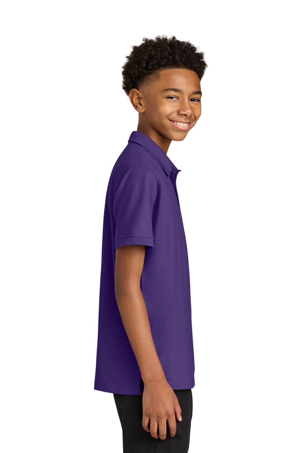 Port Authority Youth Wearever Signature Pique Polo Y200 - Prism Purple - side