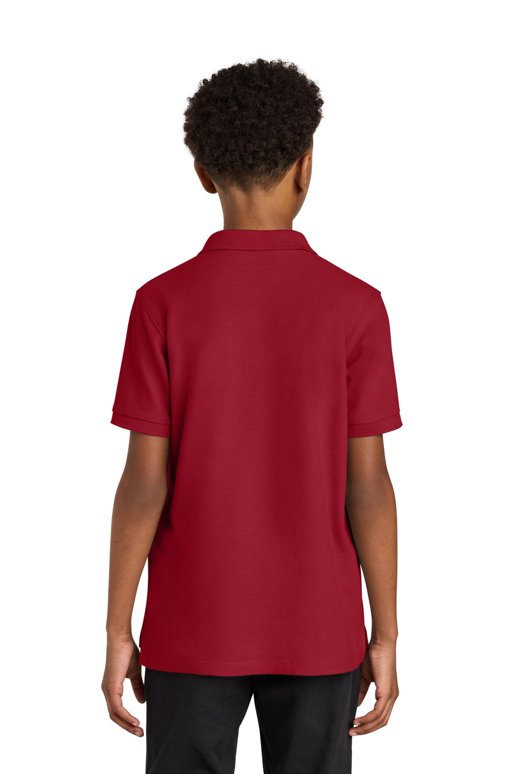 Port Authority Youth Wearever Signature Pique Polo Y200 - Rich Red - back