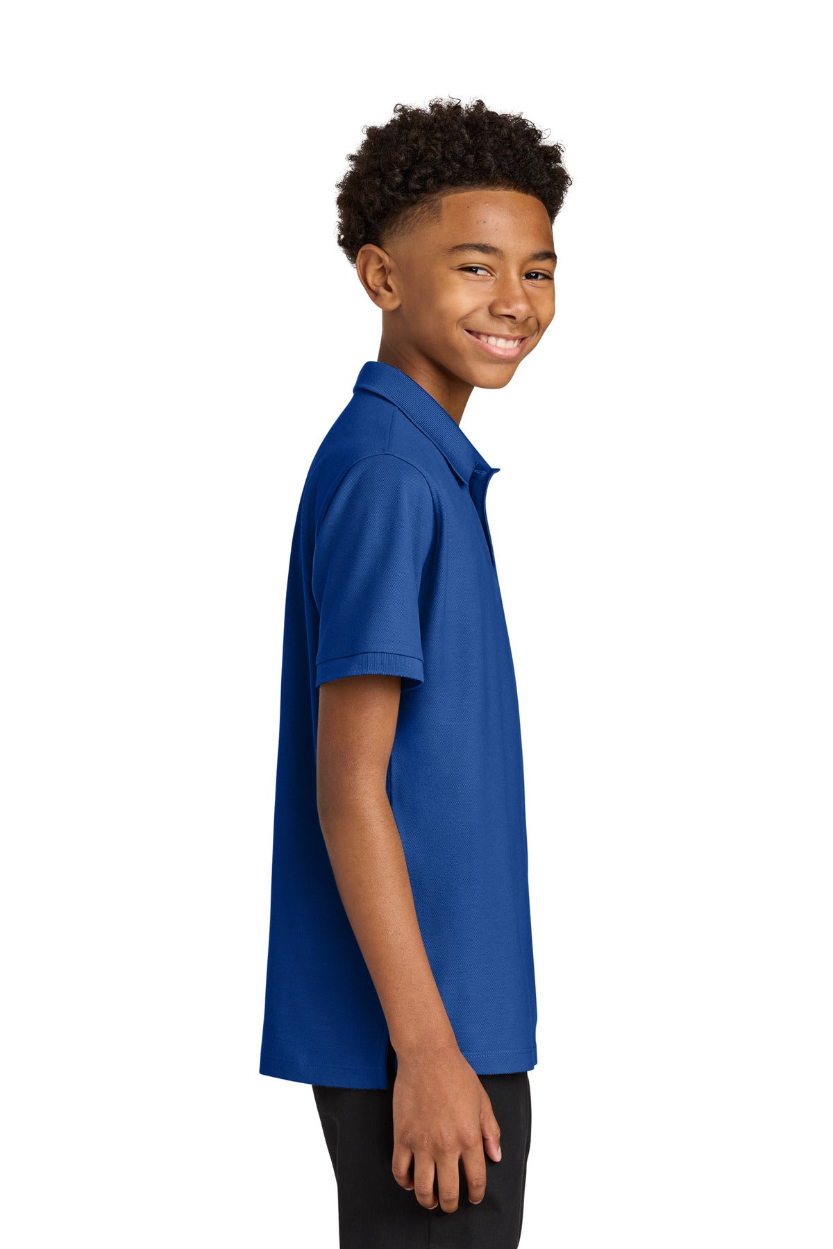Port Authority Youth Wearever Signature Pique Polo Y200 - True Royal - side