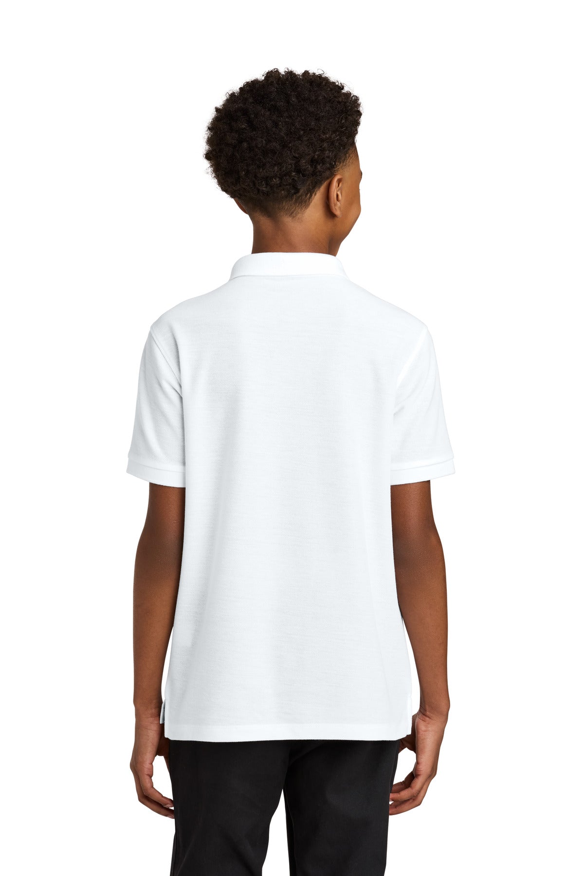 Port Authority Youth Wearever Signature Pique Polo Y200 - White - back