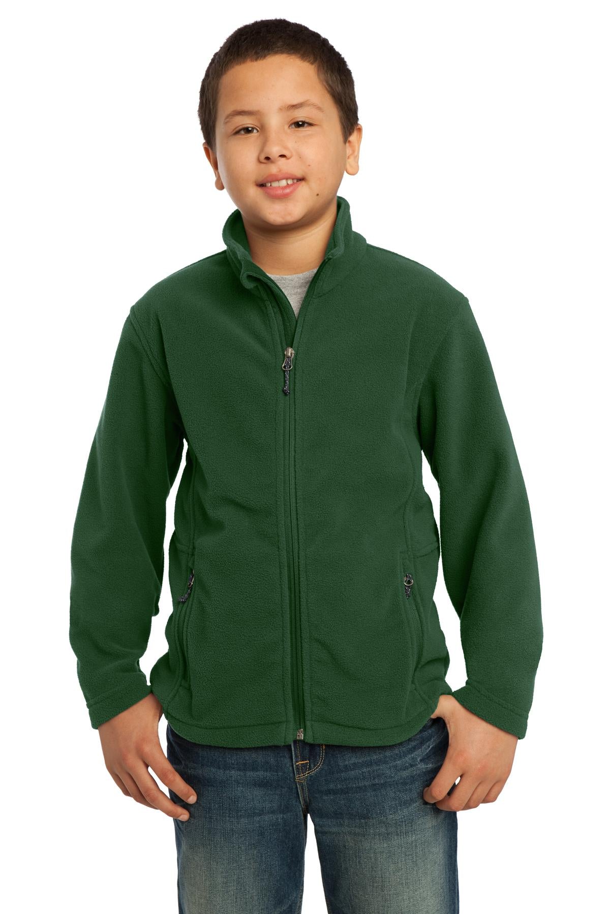 Port Authority Youth Value Fleece Jacket. Y217 - Forest Green - front