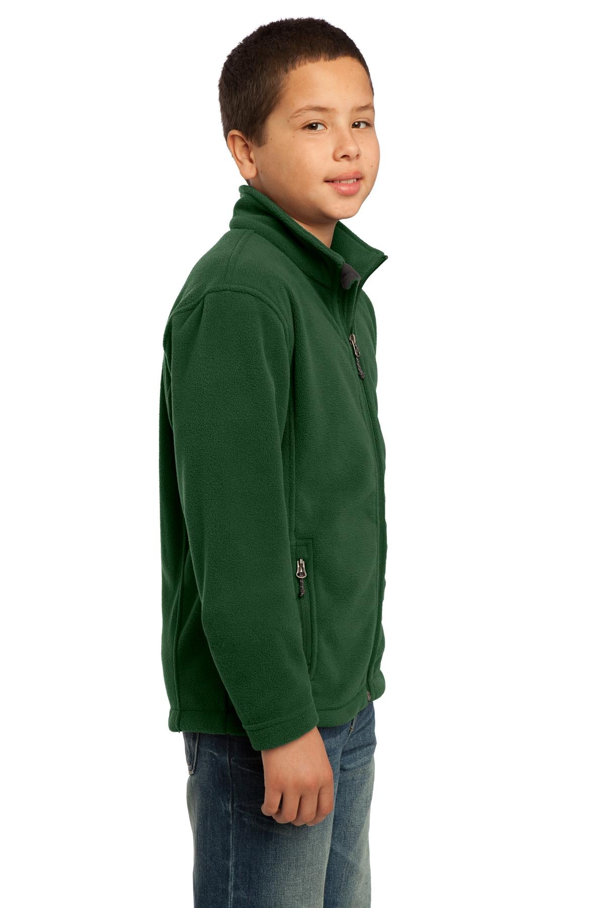 Port Authority Youth Value Fleece Jacket. Y217 - Forest Green - side