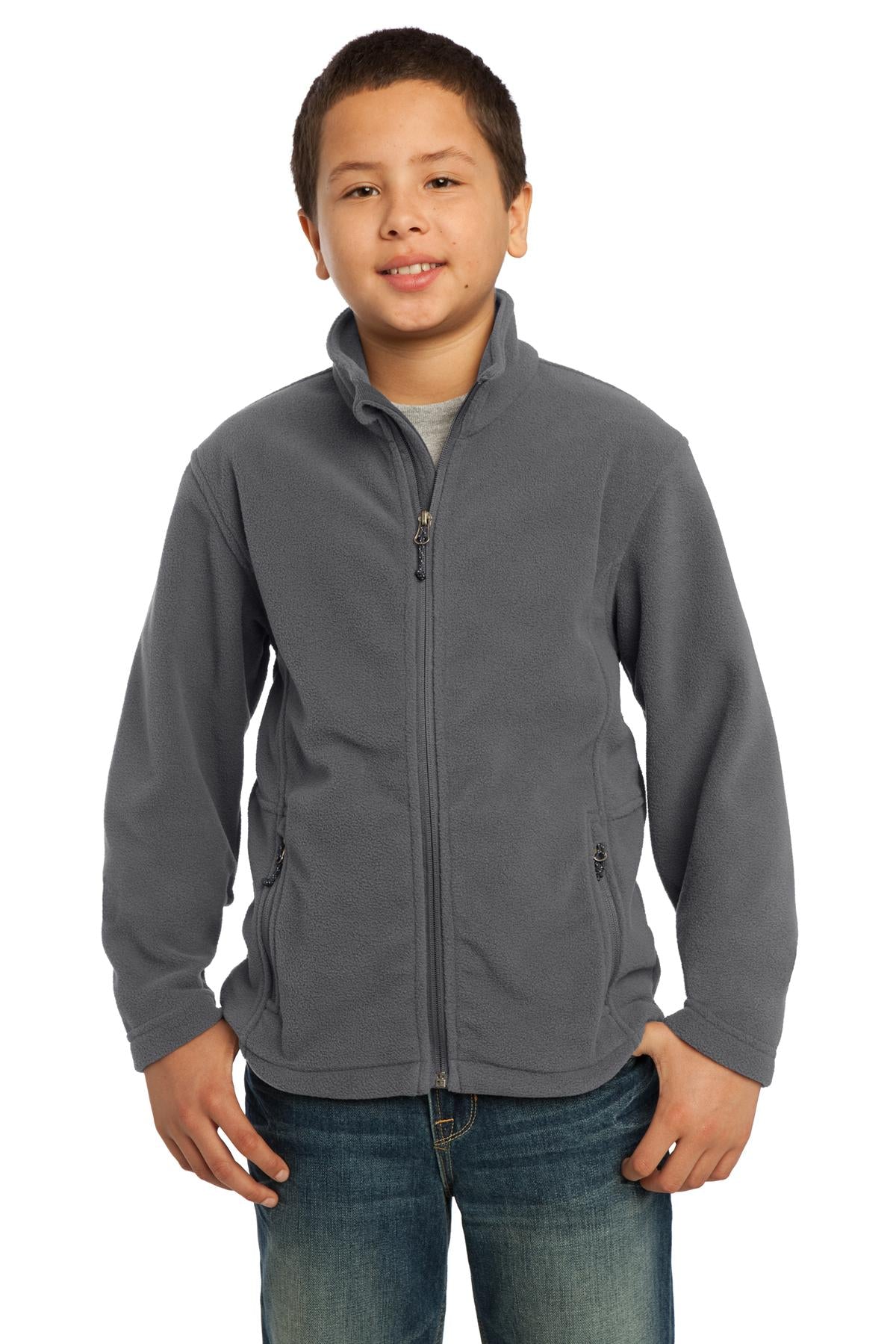Port Authority Youth Value Fleece Jacket. Y217 - Iron Grey - front