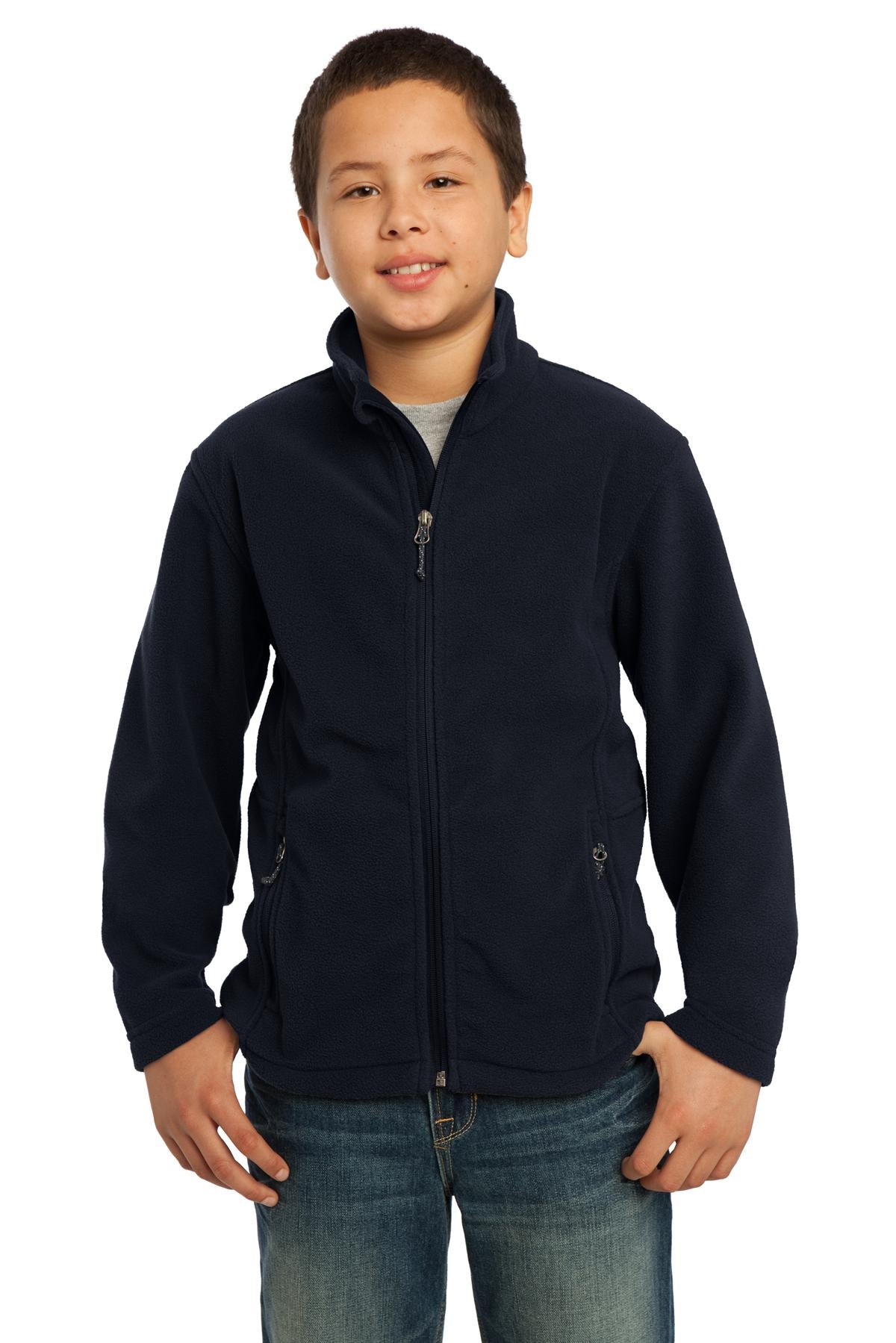 Port Authority Youth Value Fleece Jacket. Y217 - True Navy - front
