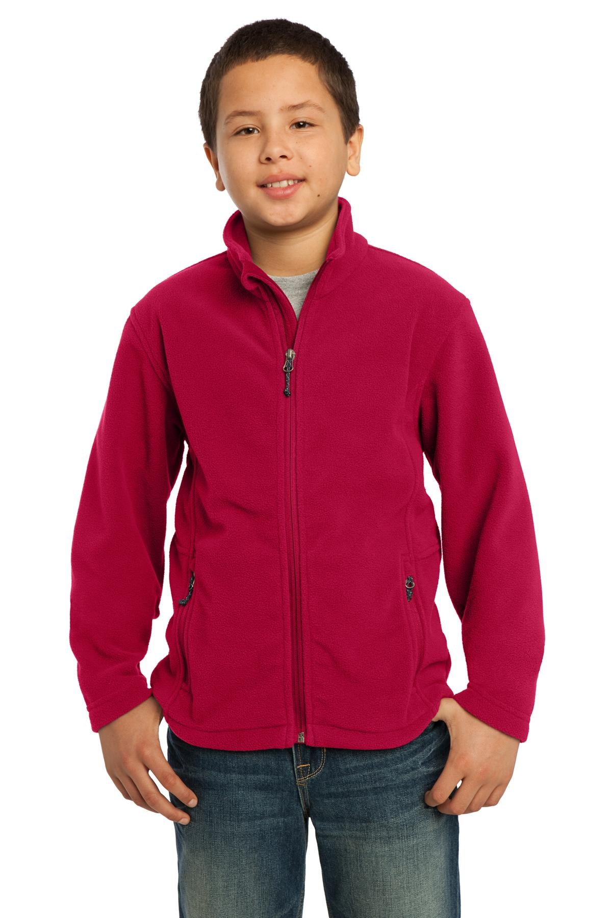 Port Authority Youth Value Fleece Jacket. Y217 - True Red - front