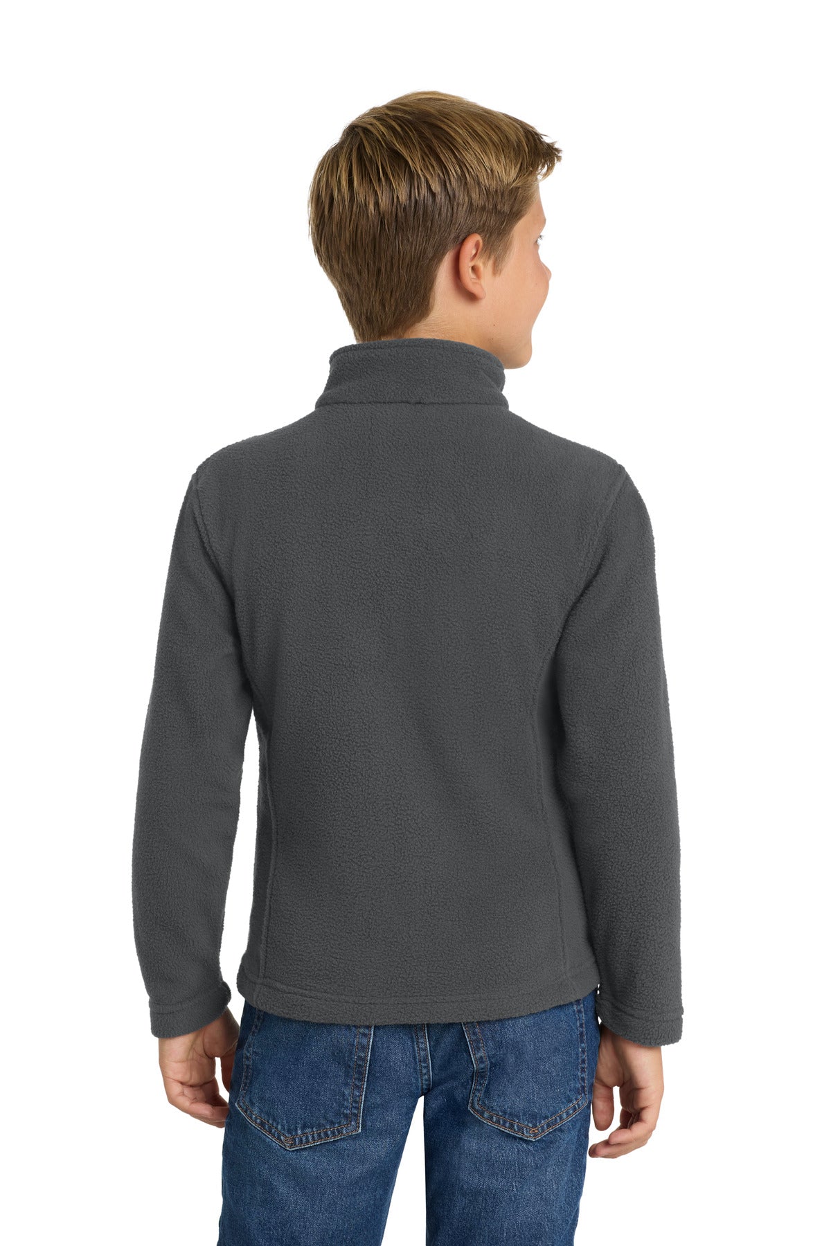 Port Authority Youth Value Fleece Jacket. Y217 - Iron Grey - back