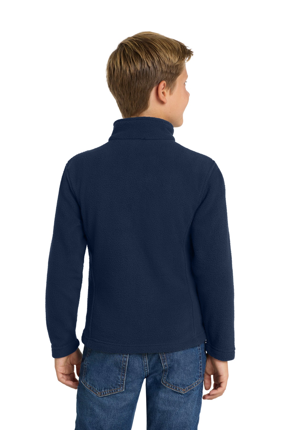 Port Authority Youth Value Fleece Jacket. Y217 - True Navy - back