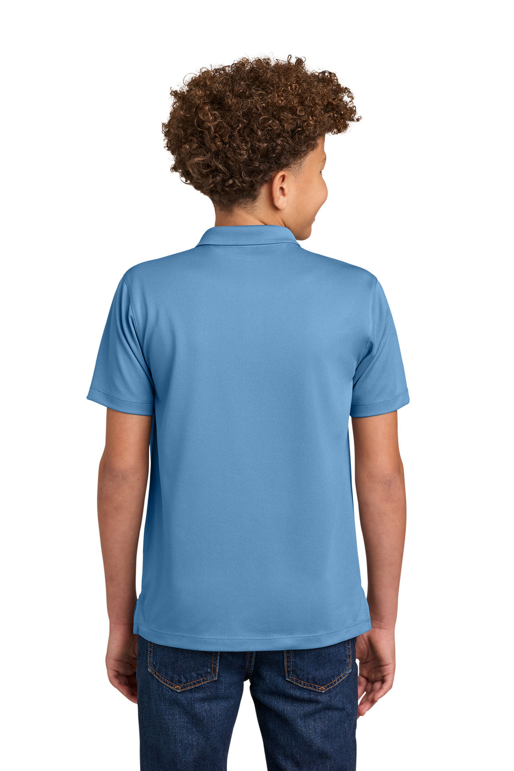 Port Authority Youth Wearever Performance Pique Polo Y240 - Carolina Blue - back