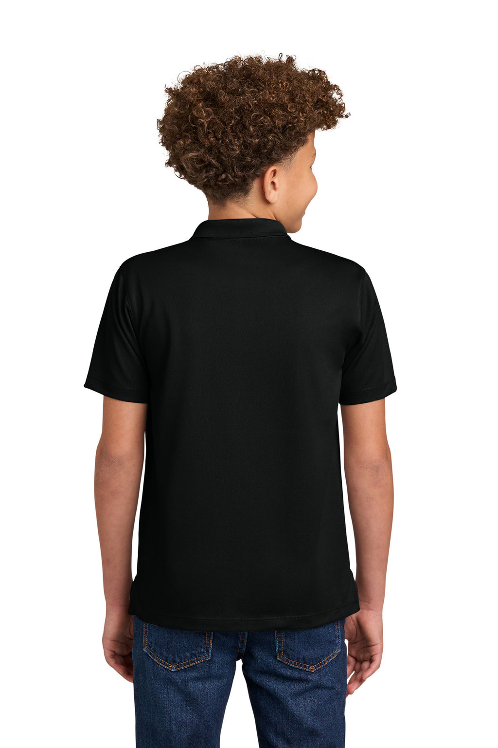 Port Authority Youth Wearever Performance Pique Polo Y240 - Deep Black - back