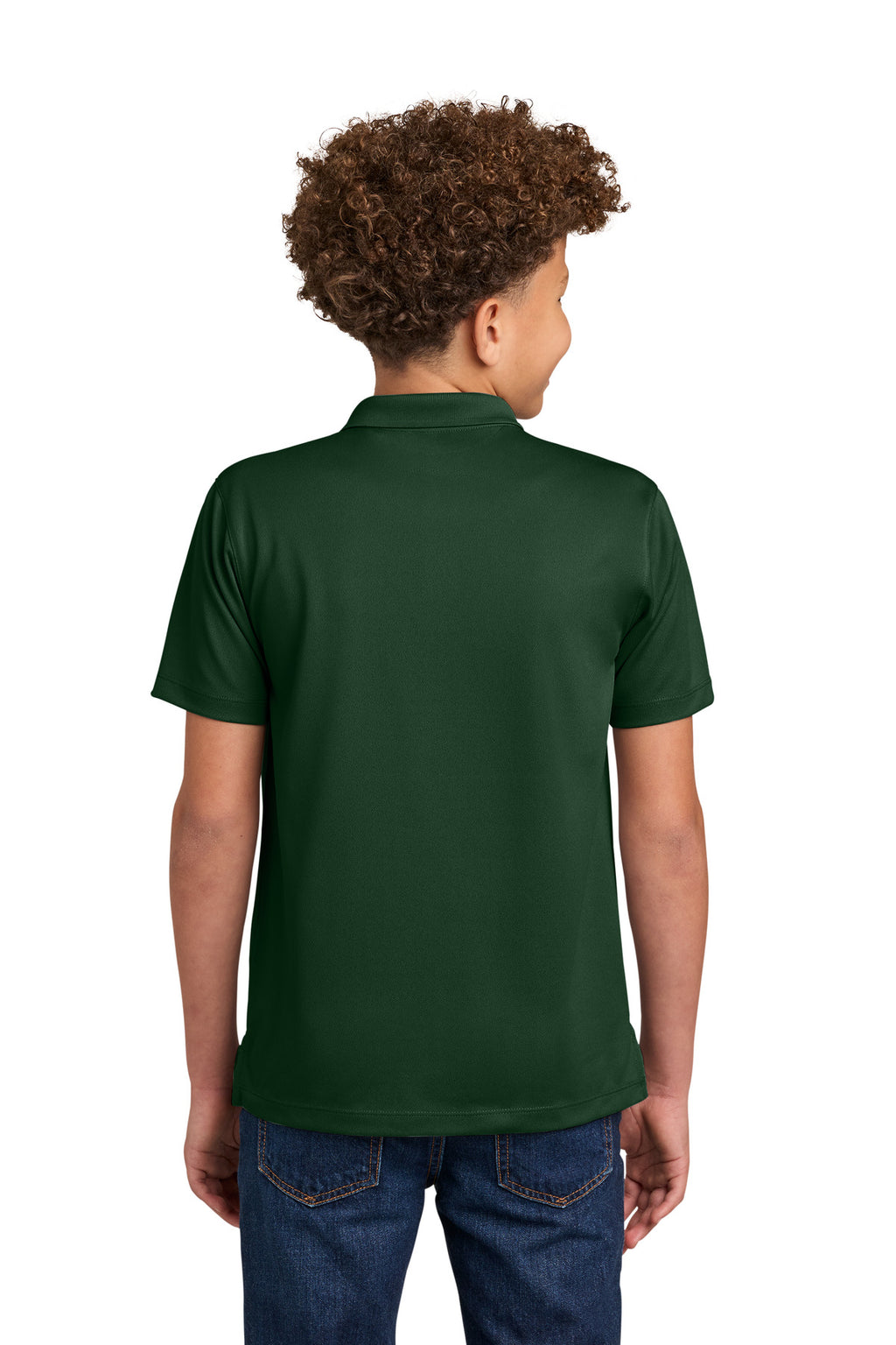 Port Authority Youth Wearever Performance Pique Polo Y240 - Deep Forest Green - back