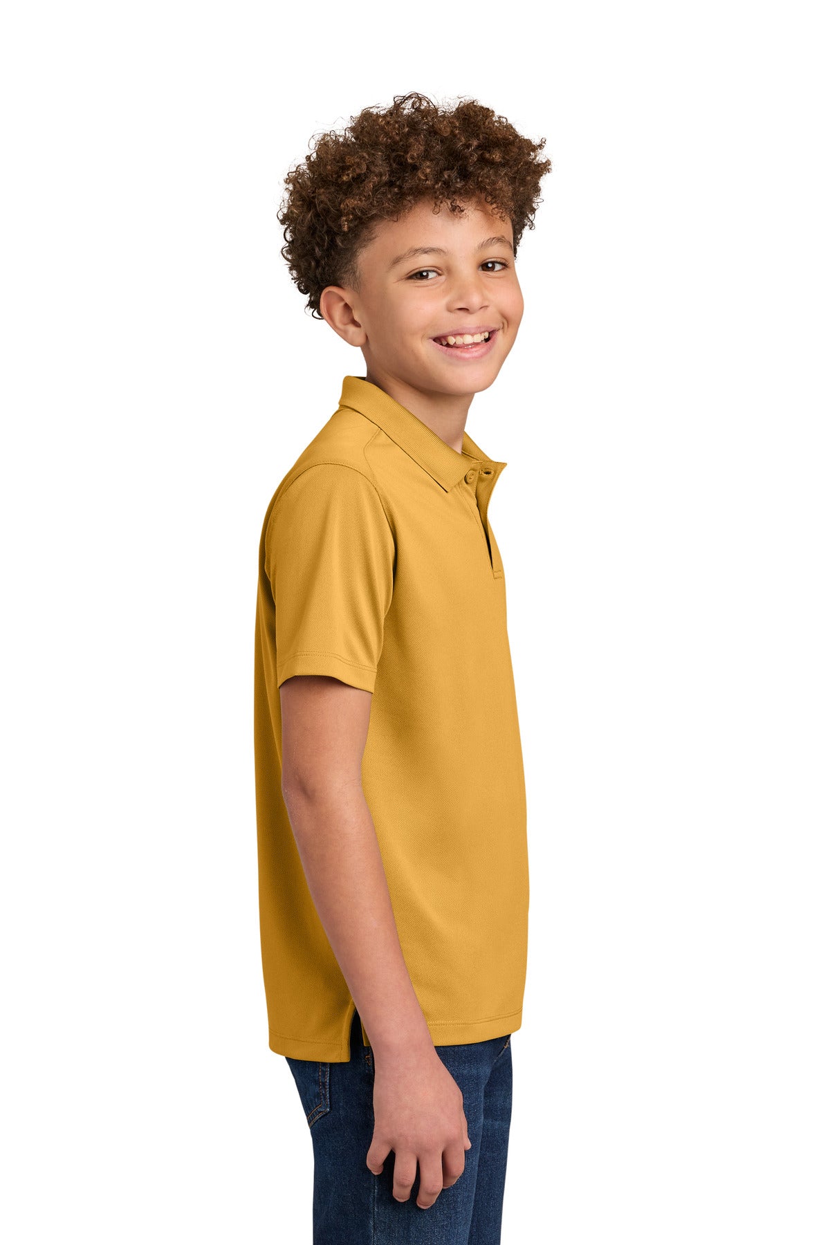 Port Authority Youth Wearever Performance Pique Polo Y240 - Gold - side