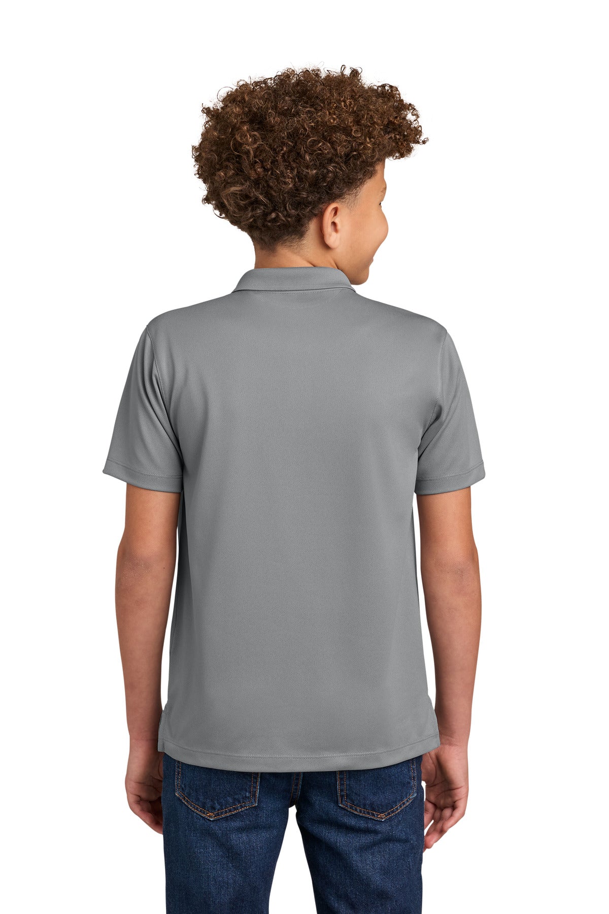 Port Authority Youth Wearever Performance Pique Polo Y240 - Gusty Grey - back