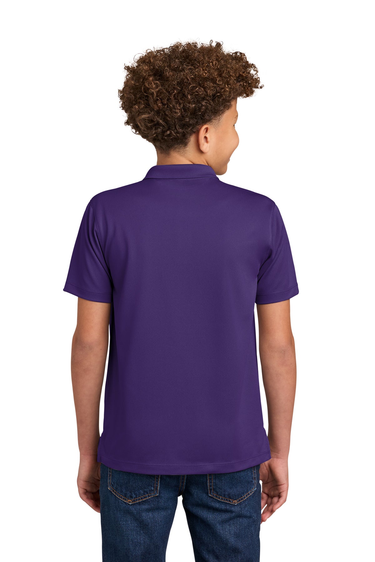 Port Authority Youth Wearever Performance Pique Polo Y240 - Prism Purple - back