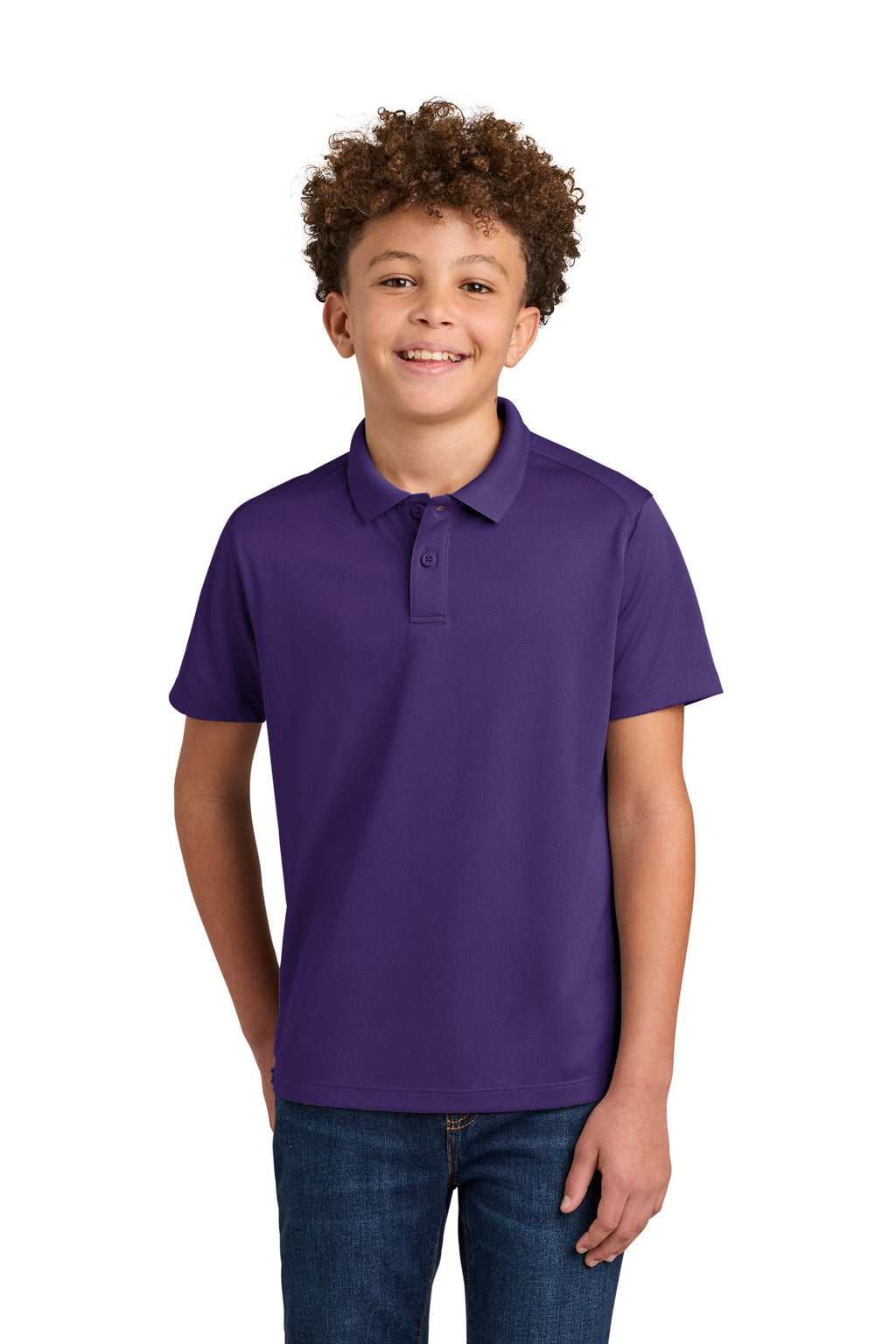 Port Authority Youth Wearever Performance Pique Polo Y240 - Prism Purple - front
