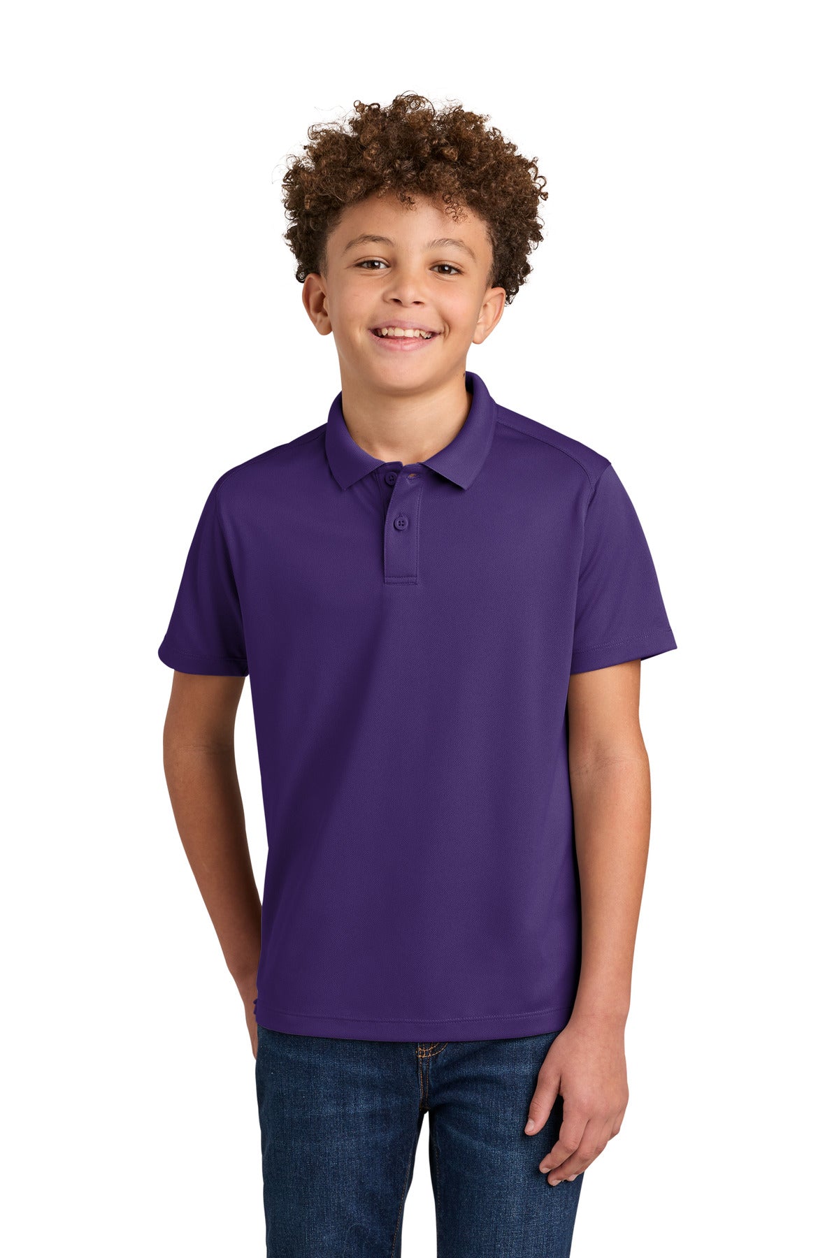 Port Authority Youth Wearever Performance Pique Polo Y240 - Prism Purple - front