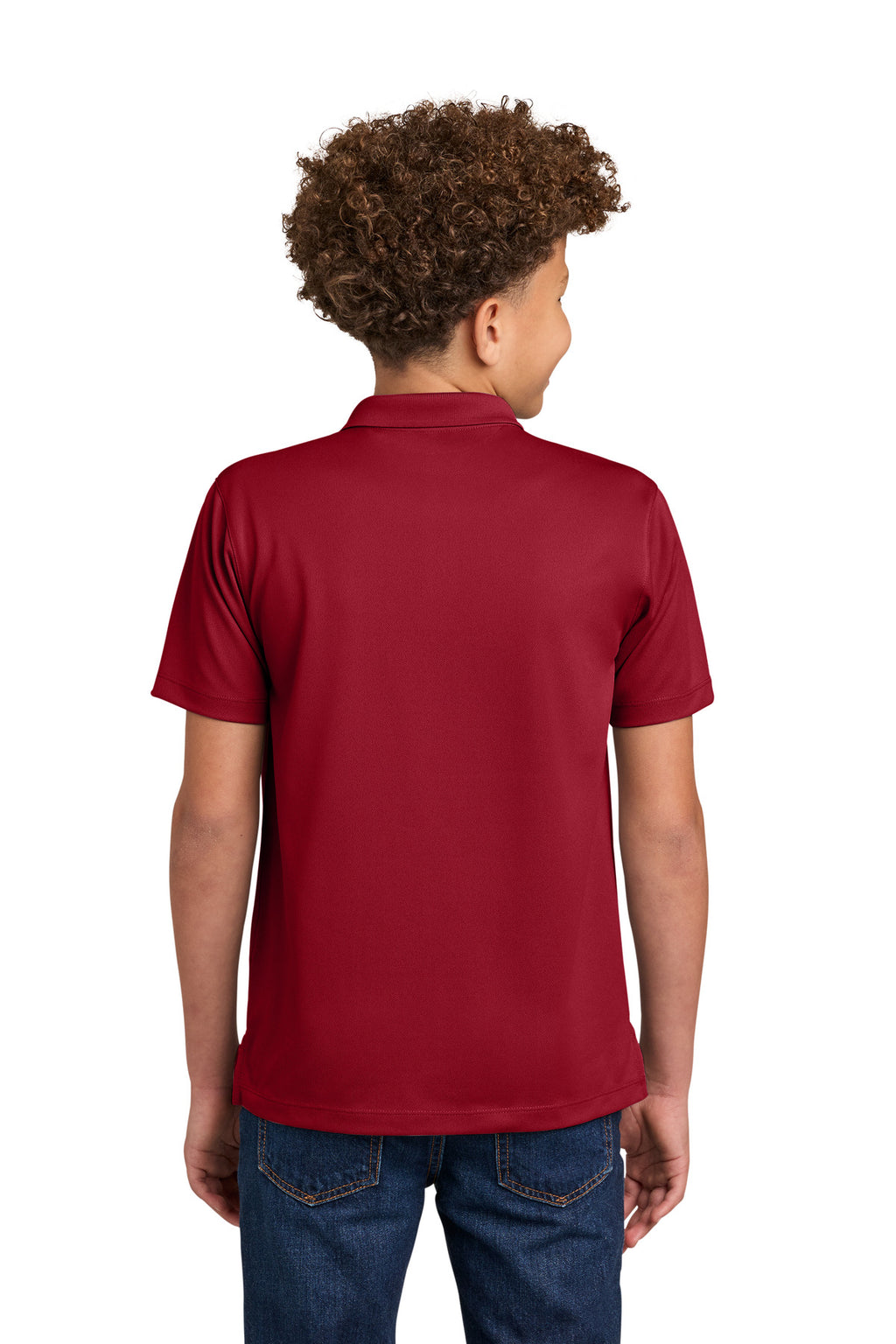 Port Authority Youth Wearever Performance Pique Polo Y240 - Rich Red - back