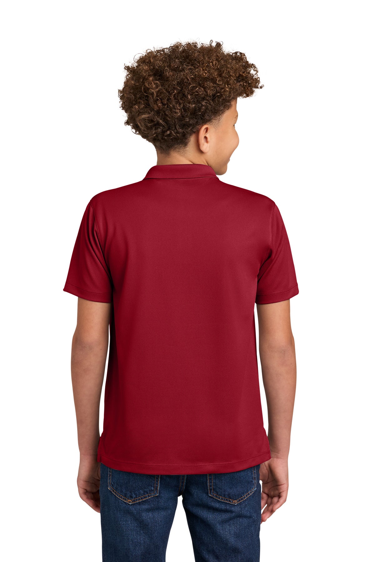 Port Authority Youth Wearever Performance Pique Polo Y240 - Rich Red - back