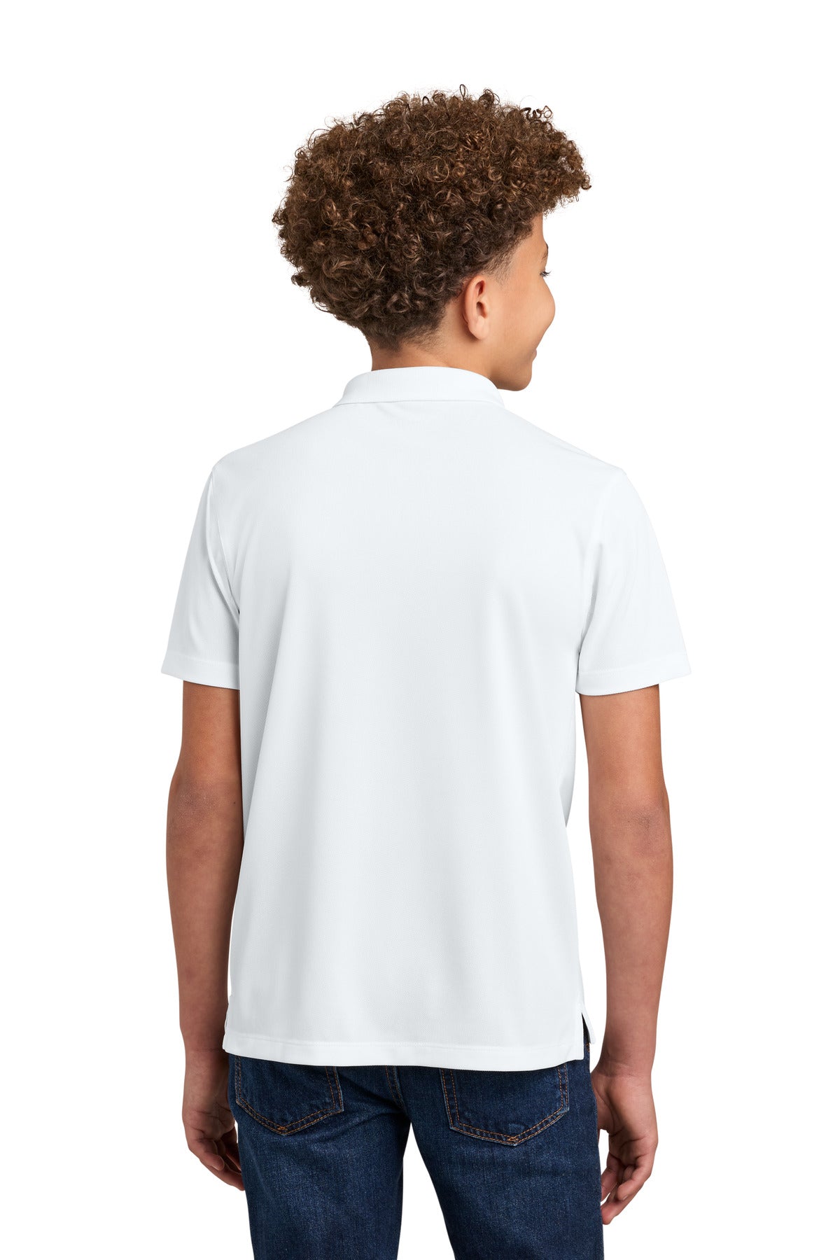 Port Authority Youth Wearever Performance Pique Polo Y240 - White - back