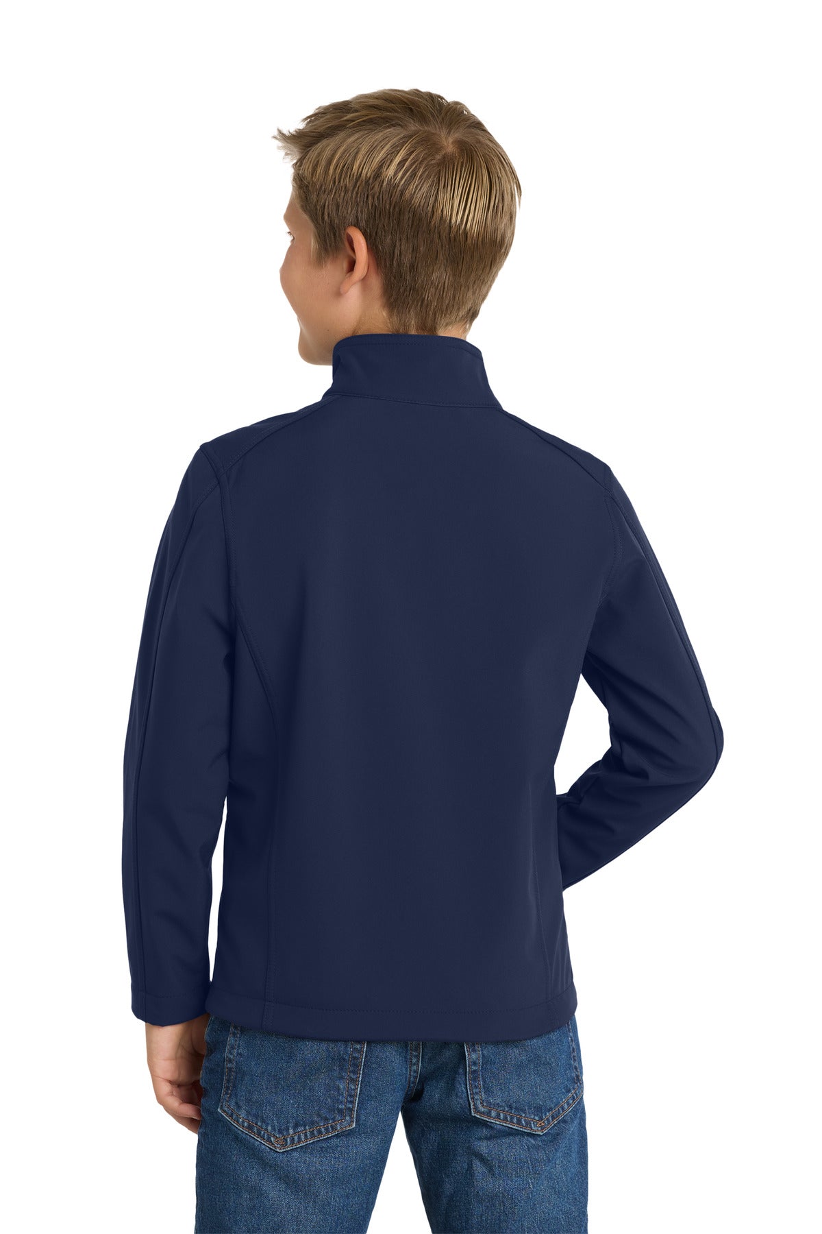 Port Authority Youth Core Soft Shell Jacket. Y317 - Dress Blue Navy - back