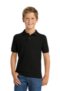 Port Authority Youth Silk Touch Polo. Y500 - Black - front