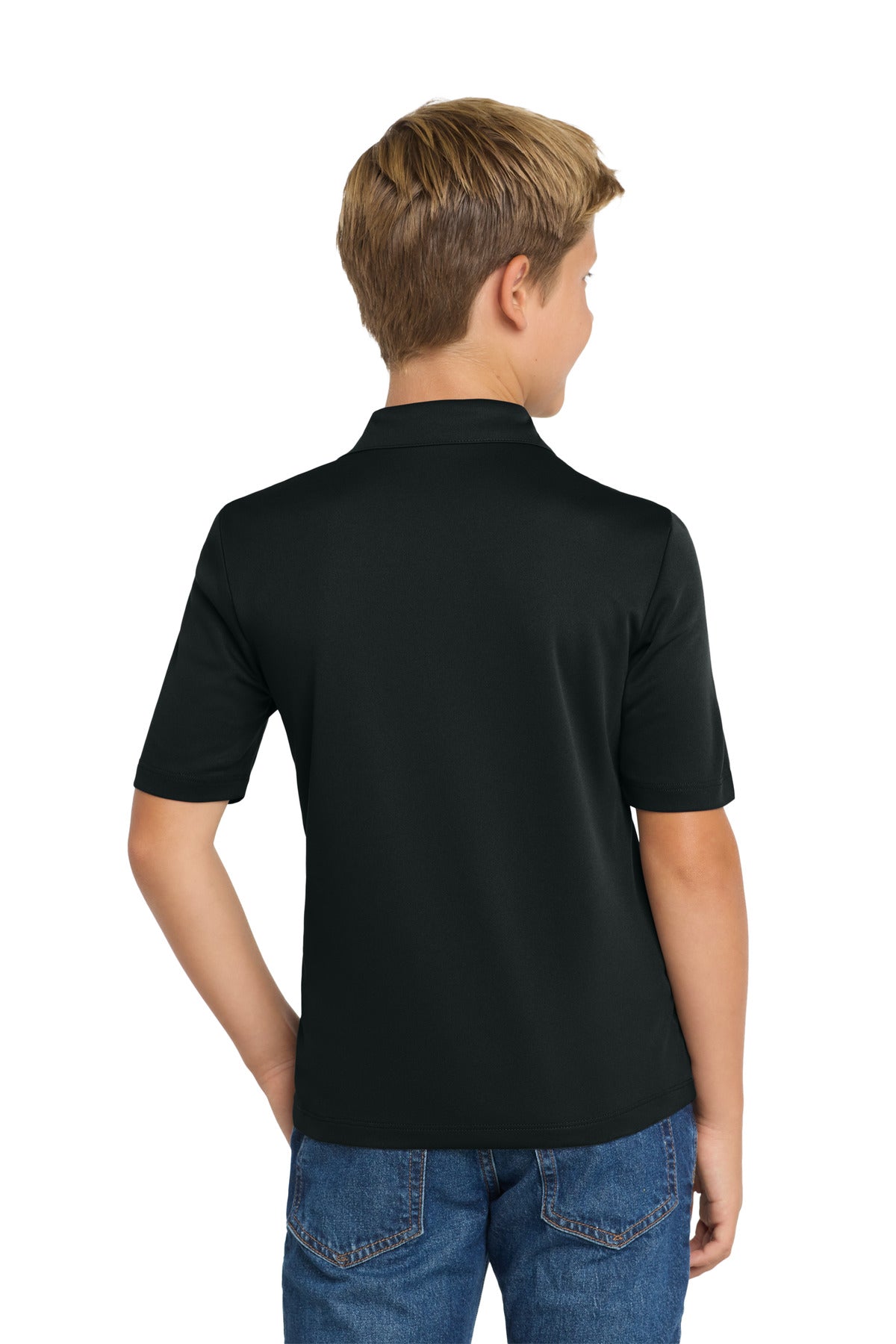 Port Authority Youth Silk Touch Performance Polo. Y540 - Black - back