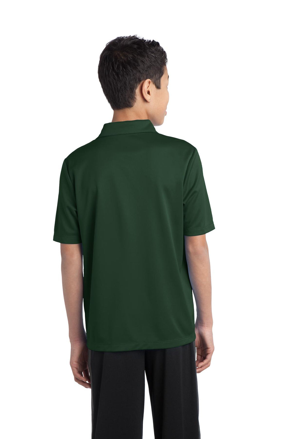 Port Authority Youth Silk Touch Performance Polo. Y540 - Dark Green - back