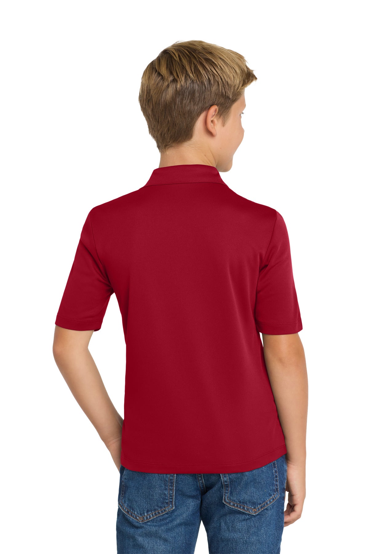 Port Authority Youth Silk Touch Performance Polo. Y540 - Red - back