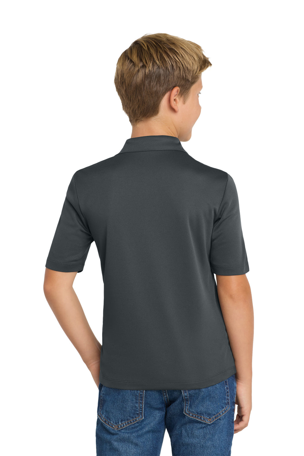 Port Authority Youth Silk Touch Performance Polo. Y540 - Steel Grey - back