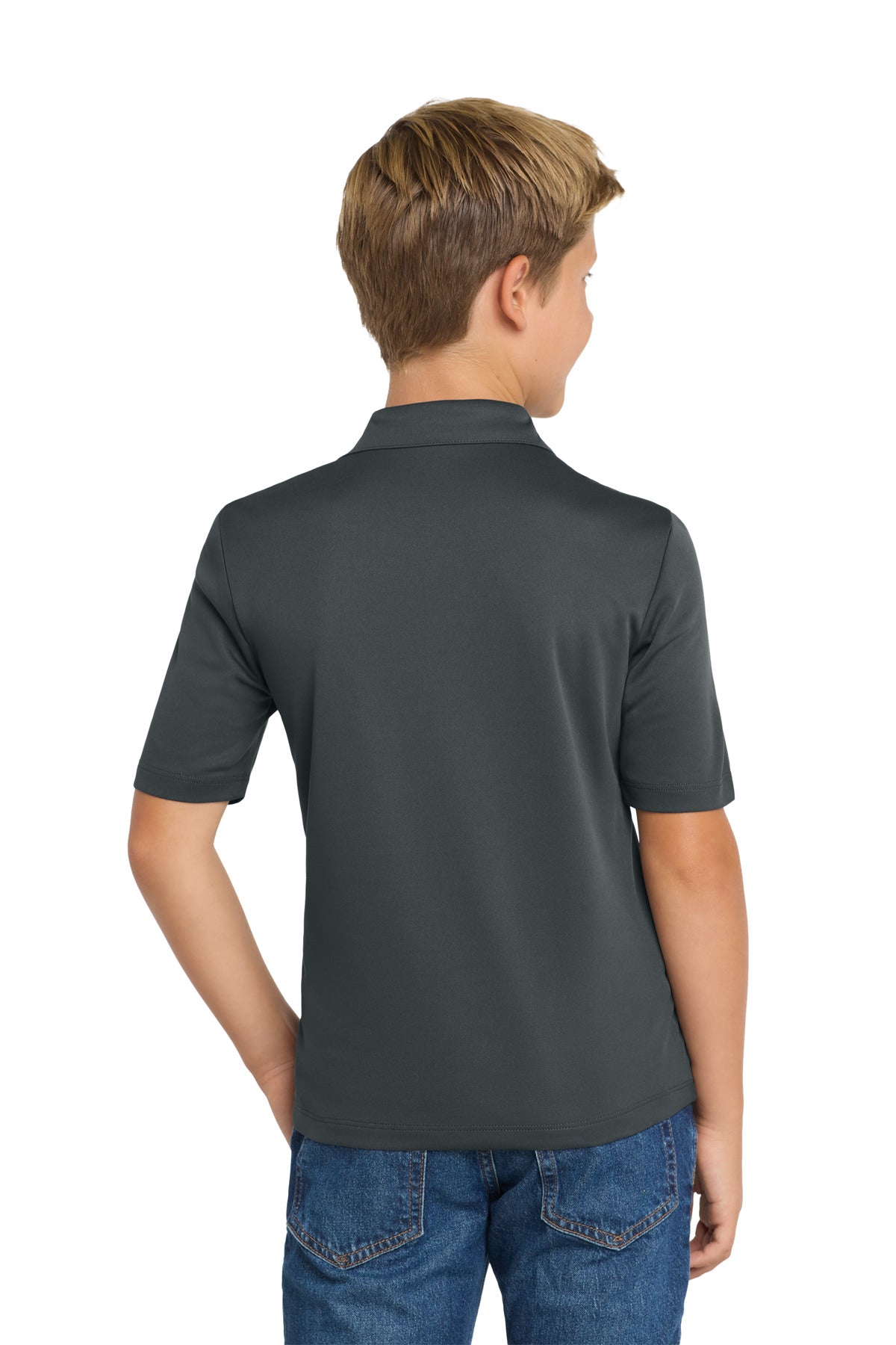 Port Authority Youth Silk Touch Performance Polo. Y540 - Steel Grey - back