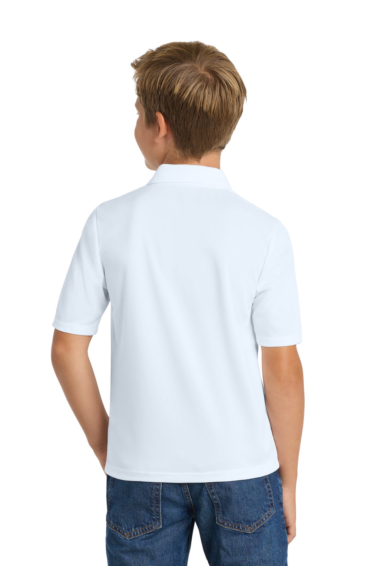 Port Authority Youth Silk Touch Performance Polo. Y540 - White - back