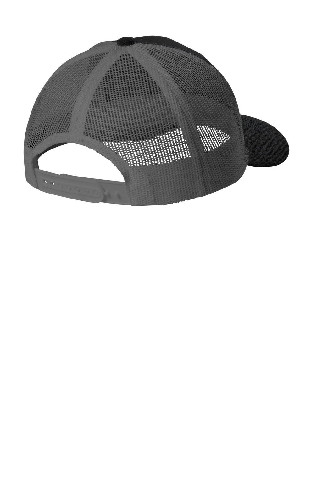 Port Authority Youth Snapback Trucker Cap YC402 - Black/ Grey Steel - back