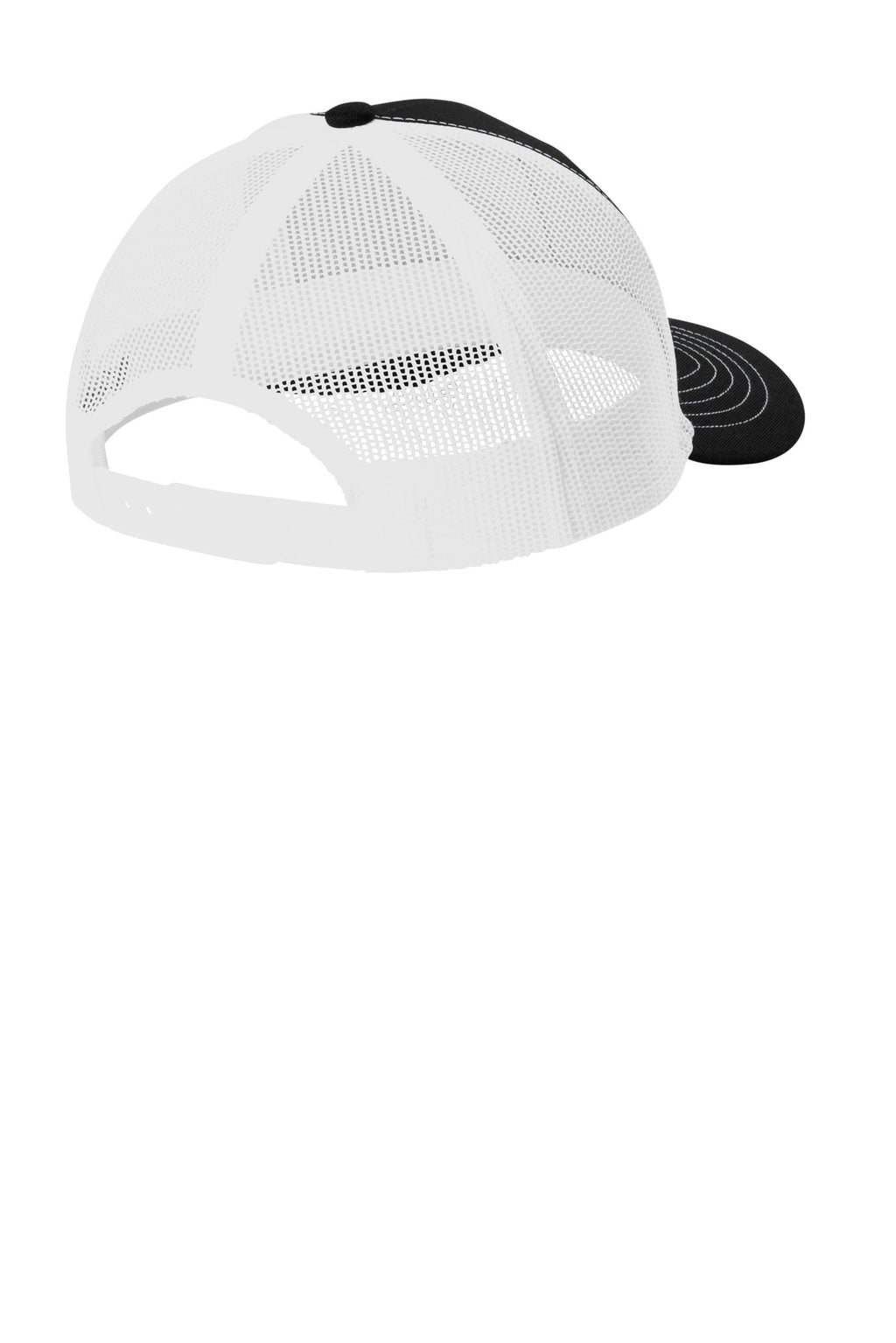 Port Authority Youth Snapback Trucker Cap YC402 - Black/ White - back