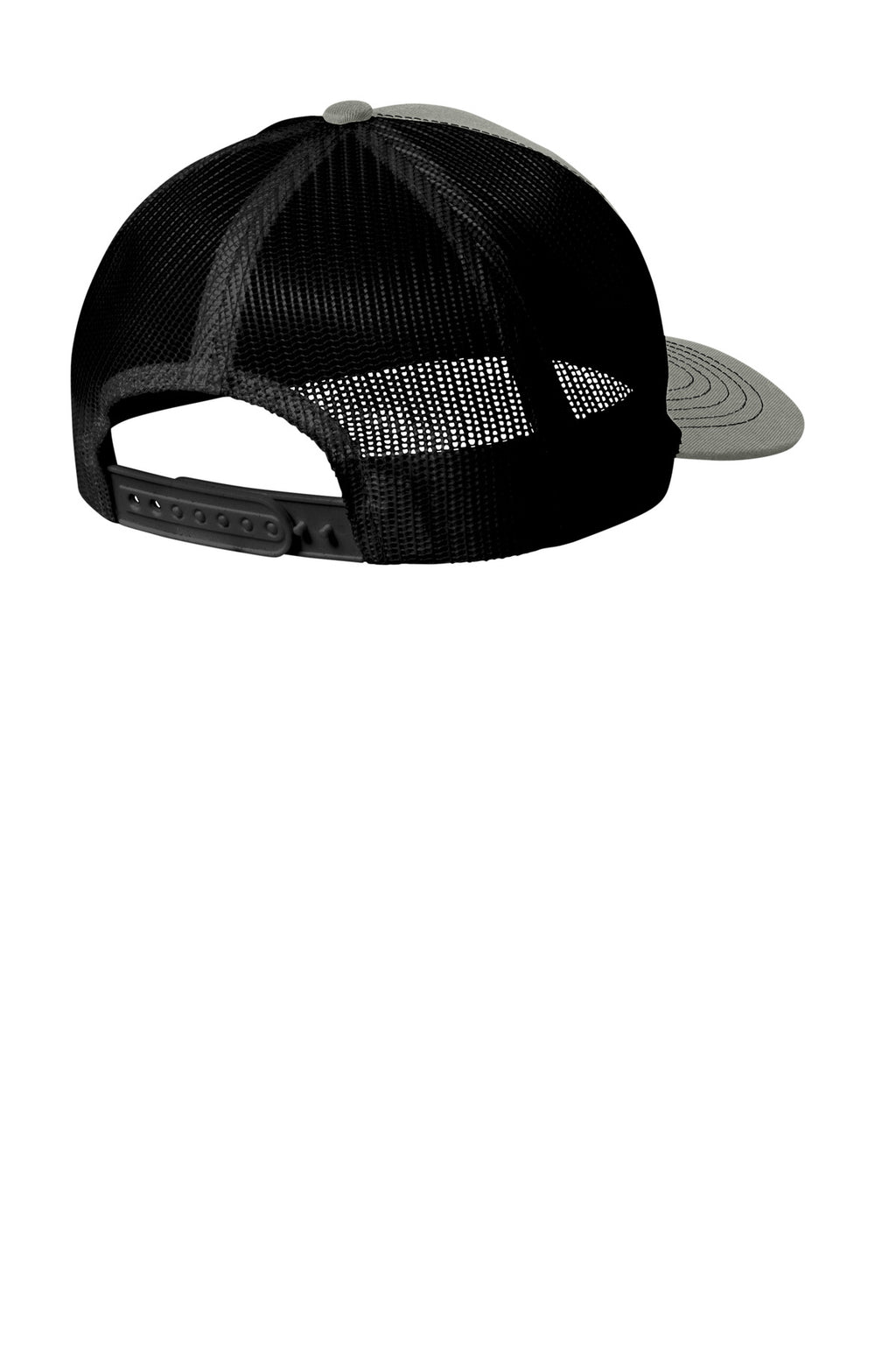 Port Authority Youth Snapback Trucker Cap YC402 - Heather Grey/ Black - back