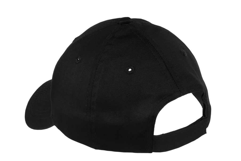Port Authority Youth Six-Panel Twill Cap. YCP80 - Black - back