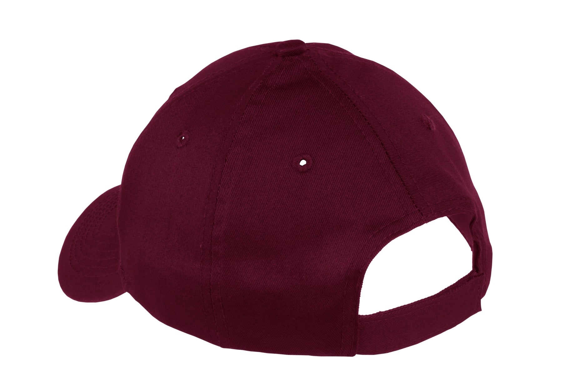 Port Authority Youth Six-Panel Twill Cap. YCP80 - Maroon - back