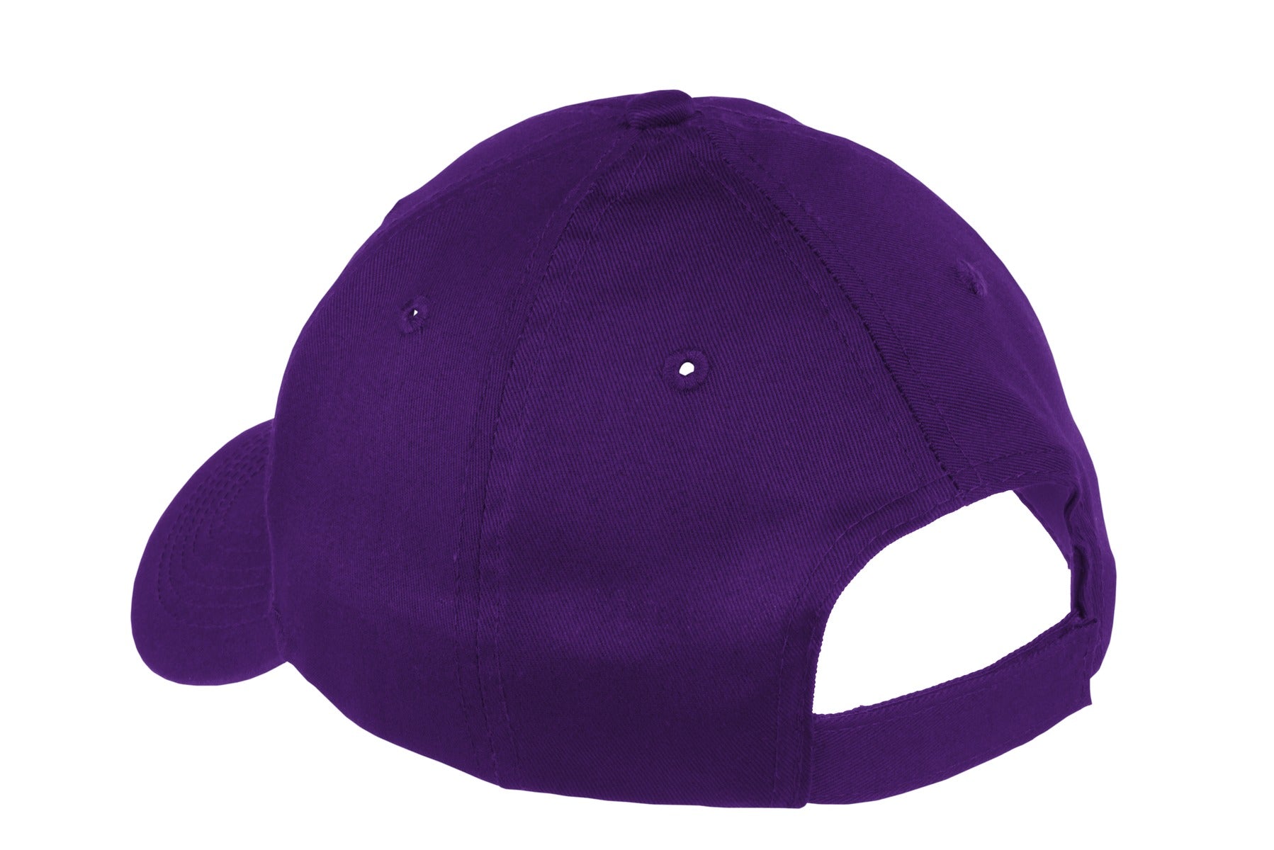 Port Authority Youth Six-Panel Twill Cap. YCP80 - Purple - back