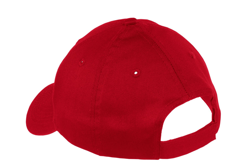 Port Authority Youth Six-Panel Twill Cap. YCP80 - Red - back