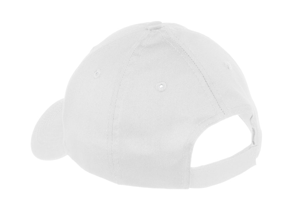Port Authority Youth Six-Panel Twill Cap. YCP80 - White - back