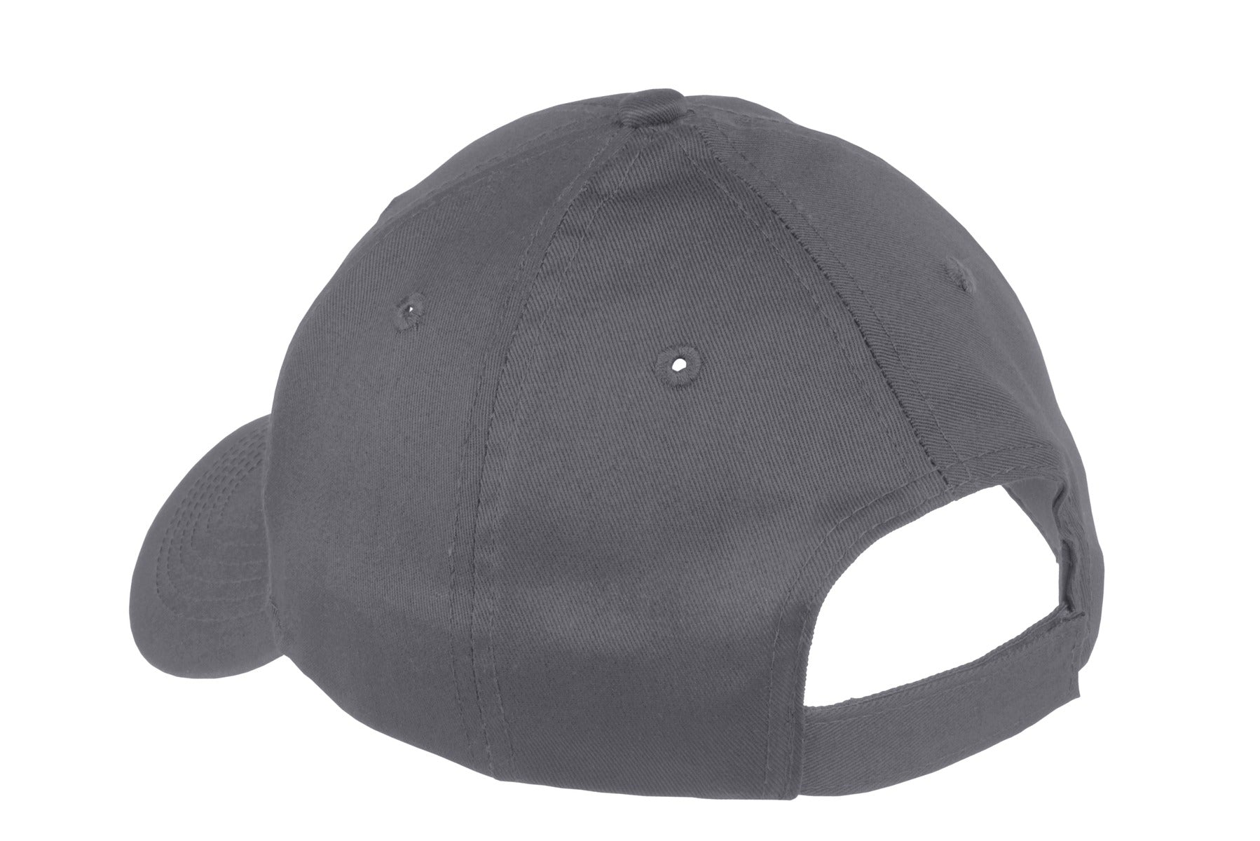 Port Authority Youth Six-Panel Twill Cap. YCP80 - Charcoal - back